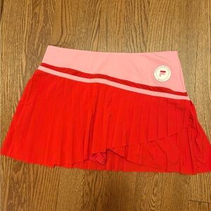 Brandon Maxwell Red and Pink Mini Skirt